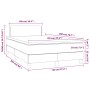 Boxspringbett mit Matratze und LED-Rosa-Samt 120x200 cm von , Betten und Lattenroste - Ref: Foro24-3134338, Preis: 403,60 €, ...