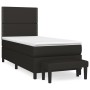 Cama box spring con colchón tela negro 90x190 cm de , Camas y somieres - Ref: Foro24-3136479, Precio: 382,88 €, Descuento: %