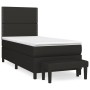 Box spring bed with black fabric mattress 90x200 cm by , Beds and slatted bases - Ref: Foro24-3136487, Price: 392,87 €, Disco...