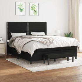 Box spring bed with black fabric mattress 180x200 cm by , Beds and slatted bases - Ref: Foro24-3136535, Price: 660,53 €, Disc...