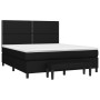 Cama box spring con colchón tela negro 180x200 cm de , Camas y somieres - Ref: Foro24-3136535, Precio: 678,99 €, Descuento: %