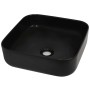 Square black ceramic washbasin 38x38x13.5 cm by vidaXL, Sinks - Ref: Foro24-142733, Price: 73,24 €, Discount: %