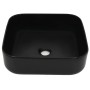 Square black ceramic washbasin 38x38x13.5 cm by vidaXL, Sinks - Ref: Foro24-142733, Price: 73,24 €, Discount: %