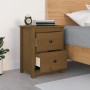 Bedside table solid honey brown pine wood 50x35x61.5 cm by vidaXL, Nightstands - Ref: Foro24-813685, Price: 44,90 €, Discount: %