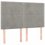 Cama box spring con colchón terciopelo gris claro 140x200 cm de , Camas y somieres - Ref: Foro24-3137785, Precio: 533,59 €, D...