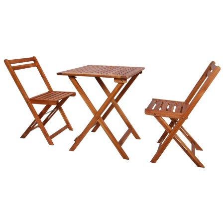 Folding bistro table and chairs 3 pieces solid acacia wood by vidaXL, Garden sets - Ref: Foro24-44015, Price: 119,06 €, Disco...