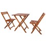 Folding bistro table and chairs 3 pieces solid acacia wood by vidaXL, Garden sets - Ref: Foro24-44015, Price: 119,06 €, Disco...