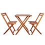 Folding bistro table and chairs 3 pieces solid acacia wood by vidaXL, Garden sets - Ref: Foro24-44015, Price: 119,06 €, Disco...