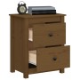 Bedside table solid honey brown pine wood 50x35x61.5 cm by vidaXL, Nightstands - Ref: Foro24-813685, Price: 44,90 €, Discount: %