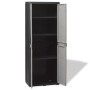 Garden cabinet with 3 shelves in black and gray by vidaXL, Lockers and storage cabinets - Ref: Foro24-43703, Price: 134,64 €,...