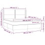 Boxspringbett-Matratze, LED-Leuchten, dunkelbrauner Stoff, 180 x 200 cm von , Betten und Lattenroste - Ref: Foro24-3138816, P...