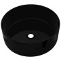 Lavabo redondo de cerámica negro 40x15 cm de vidaXL, Lavabos - Ref: Foro24-142737, Precio: 68,78 €, Descuento: %