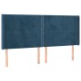 Box spring bed with mattress and LED velvet dark blue 160x200 cm by , Beds and slatted bases - Ref: Foro24-3139515, Price: 59...