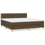 Box spring bed with dark brown fabric mattress 180x200 cm by , Beds and slatted bases - Ref: Foro24-3140556, Price: 527,35 €,...