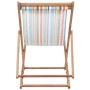 Folding beach chair fabric and multicolored wooden structure by vidaXL, Garden chairs - Ref: Foro24-44002, Price: 65,32 €, Di...