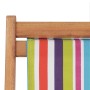 Folding beach chair fabric and multicolored wooden structure by vidaXL, Garden chairs - Ref: Foro24-44002, Price: 65,32 €, Di...