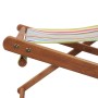 Folding beach chair fabric and multicolored wooden structure by vidaXL, Garden chairs - Ref: Foro24-44002, Price: 65,32 €, Di...