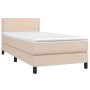 Box spring bed with cappuccino synthetic leather mattress 80x200 cm by , Beds and slatted bases - Ref: Foro24-3141034, Price:...