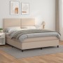 Cama box spring con colchón cuero sintético capuchino 180x200cm de , Camas y somieres - Ref: Foro24-3142802, Precio: 665,86 €...