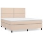 Box spring bed with cappuccino synthetic leather mattress 180x200cm by , Beds and slatted bases - Ref: Foro24-3142802, Price:...