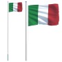 Aluminum flag and pole of Italy 6.23 m by , Flags and windsocks - Ref: Foro24-3147097, Price: 71,06 €, Discount: %