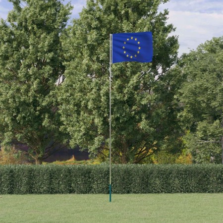 Aluminum pole and flag of Europe 5.55 m by , Flags and windsocks - Ref: Foro24-3147144, Price: 60,02 €, Discount: %