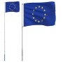 Aluminum pole and flag of Europe 5.55 m by , Flags and windsocks - Ref: Foro24-3147144, Price: 60,02 €, Discount: %