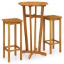 Garden table and high stools 3 pcs solid acacia wood by , Garden sets - Ref: Foro24-3154384, Price: 164,00 €, Discount: %