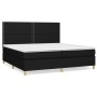 Cama box spring con colchón tela negro 200x200 cm de , Camas y somieres - Ref: Foro24-3142283, Precio: 686,25 €, Descuento: %