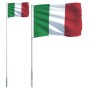 Aluminum flag and pole of Italy 5.55 m by , Flags and windsocks - Ref: Foro24-3147127, Price: 60,02 €, Discount: %