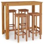 High garden table and stools 5 pcs solid acacia wood by , Garden sets - Ref: Foro24-3154392, Price: 310,63 €, Discount: %