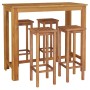 High garden table and stools 5 pcs solid acacia wood by , Garden sets - Ref: Foro24-3154392, Price: 310,63 €, Discount: %