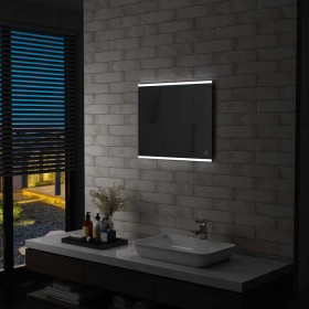 Bathroom wall mirror with LED and touch sensor 60x50 cm by , Mirrors - Ref: Foro24-144732, Price: 87,99 €, Discount: %