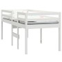 White high bed solid pine wood 75x190 cm by , Beds and slatted bases - Ref: Foro24-821620, Price: 151,99 €, Discount: %