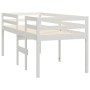 White high bed solid pine wood 75x190 cm by , Beds and slatted bases - Ref: Foro24-821620, Price: 151,99 €, Discount: %