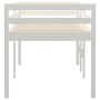 White high bed solid pine wood 75x190 cm by , Beds and slatted bases - Ref: Foro24-821620, Price: 151,99 €, Discount: %