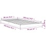 Estructura de cama madera maciza de pino 90x190 cm de , Camas y somieres - Ref: Foro24-823479, Precio: 60,17 €, Descuento: %