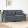 Sofá de 2 plazas de terciopelo gris oscuro 140 cm de , Sofás - Ref: Foro24-359304, Precio: 245,04 €, Descuento: %