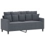 Dark gray velvet 2-seater sofa 140 cm by , Sofas - Ref: Foro24-359304, Price: 245,99 €, Discount: %