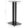 Soportes altavoz vidrio templado diseño 2 pilares negro 2 uds de vidaXL, Soportes para altavoces - Ref: Foro24-50673, Precio:...