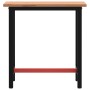 Solid beech wood and metal workbench 80x55x81.5 cm by , Work tables - Ref: Foro24-3188903, Price: 144,84 €, Discount: %