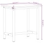 Banco de trabajo madera maciza de haya y metal 80x55x81,5 cm de , Mesas de trabajo - Ref: Foro24-3188903, Precio: 135,53 €, D...