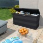 Black garden storage box 117x45x56 cm by vidaXL, Outdoor storage boxes - Ref: Foro24-43708, Price: 76,54 €, Discount: %