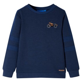 Marineblaues Melange-Sweatshirt für Kinder 104 von , Kinder-T-Shirts - Ref: Foro24-12660, Preis: 12,99 €, Rabatt: %