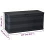 Black garden storage box 117x45x56 cm by vidaXL, Outdoor storage boxes - Ref: Foro24-43708, Price: 76,54 €, Discount: %