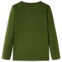 Dark khaki long-sleeved children's t-shirt 116 by , Kids T-shirts - Ref: Foro24-12636, Price: 8,51 €, Discount: %