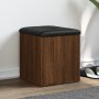 Brown oak engineered wood storage bench 42x42x45 cm by , Benches for halls and storage - Ref: Foro24-835039, Price: 61,56 €, ...