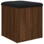 Brown oak engineered wood storage bench 42x42x45 cm by , Benches for halls and storage - Ref: Foro24-835039, Price: 61,56 €, ...