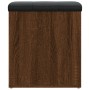 Brown oak engineered wood storage bench 42x42x45 cm by , Benches for halls and storage - Ref: Foro24-835039, Price: 61,56 €, ...