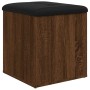 Brown oak engineered wood storage bench 42x42x45 cm by , Benches for halls and storage - Ref: Foro24-835039, Price: 61,56 €, ...